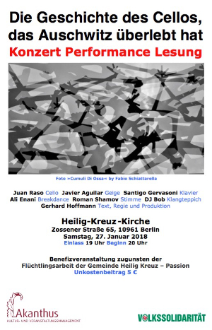 Postkarte Plakat Cello Auschwitz 27. 1. 2018 1 300px